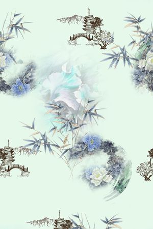 简约印花花型图片