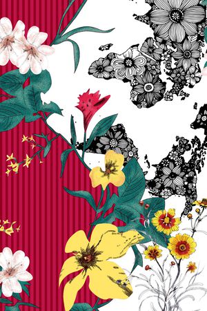 几何印花花型图片