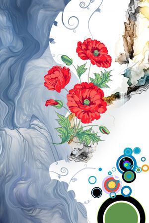 几何印花花型图片