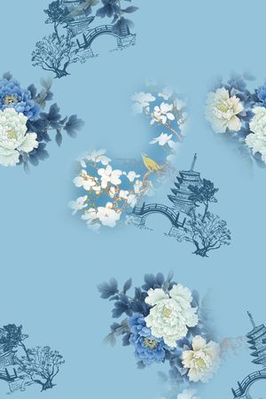 简约印花花型图片