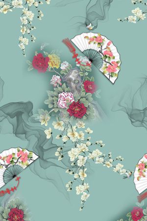 简约印花花型图片