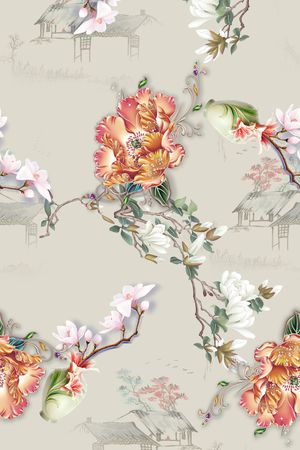 简约印花花型图片