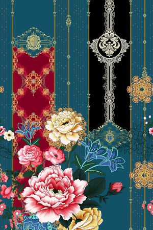 几何印花花型图片