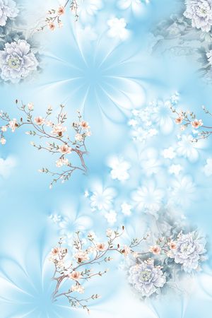 简约印花花型图片