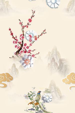 简约印花花型图片