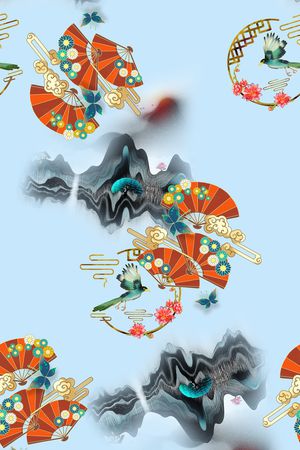数码花型印花花型图片