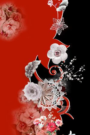 撞色印花花型图片