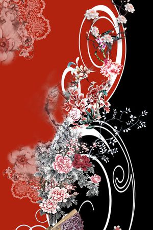 撞色印花花型图片