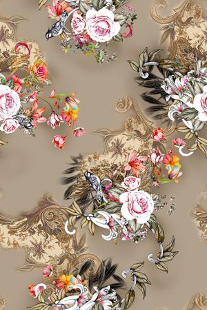 花卉印花花型图片