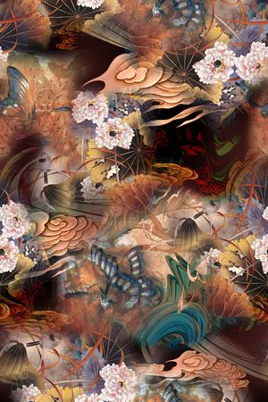 数码花型印花花型图片