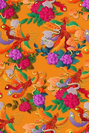 花卉印花花型图片