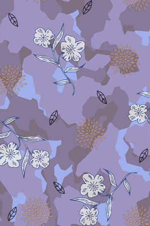 绿植树叶印花花型图片