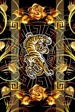 宫廷风印花花型图片