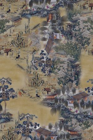国画印花花型图片