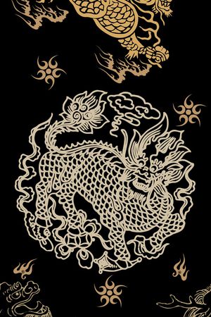 龙印花花型图片