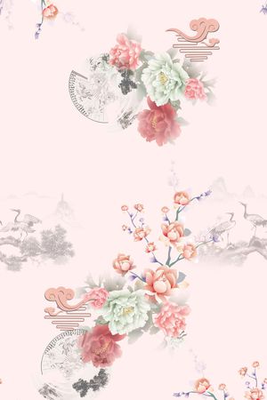 数码花型印花花型图片