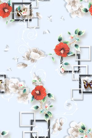 数码花型印花花型图片