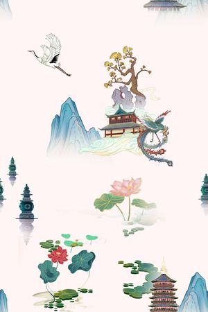 数码花型印花花型图片