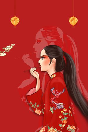 女装定位花印花花型图片