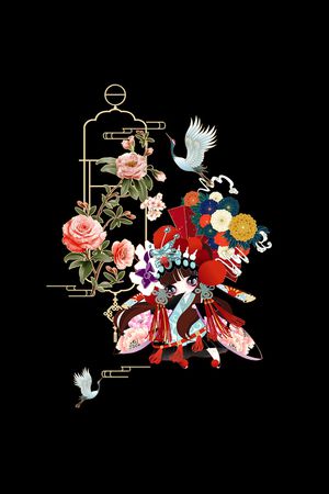 女装定位花印花花型图片