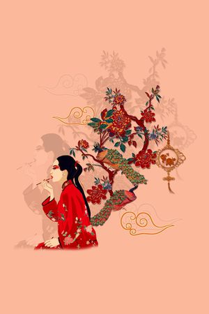 女装定位花印花花型图片