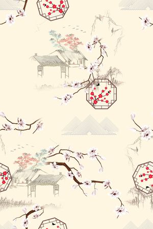 数码花型印花花型图片