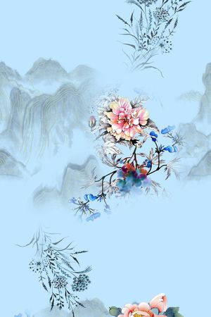 数码花型印花花型图片