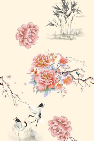 数码花型印花花型图片
