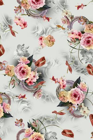 花卉印花花型图片