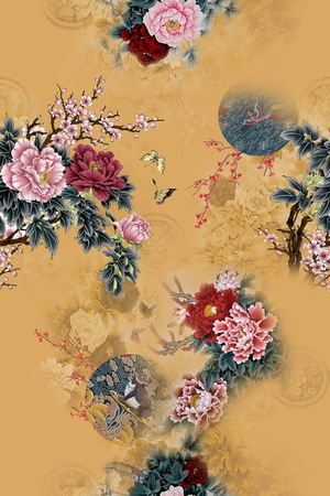 花卉印花花型图片