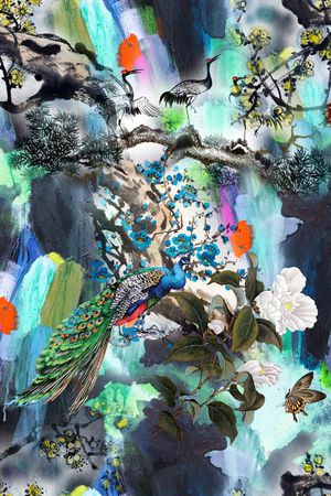 梅花印花花型图片