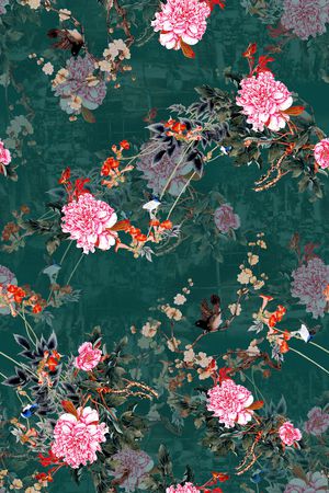 花卉印花花型图片
