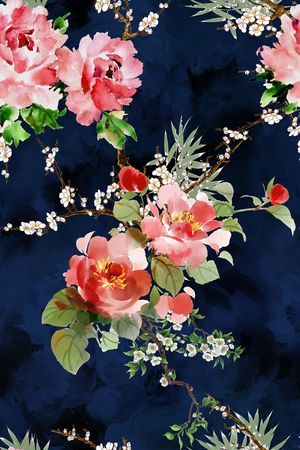 梅花印花花型图片