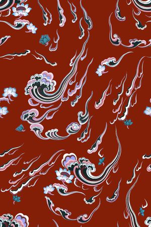 中国风印花花型图片