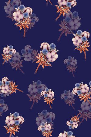木棉花印花花型图片