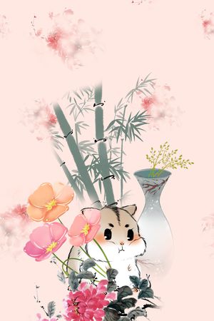 旗袍印花花型图片