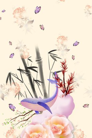 旗袍印花花型图片