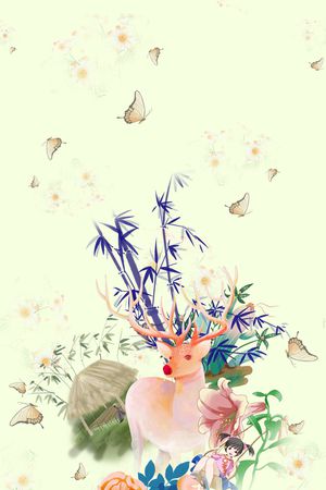 旗袍印花花型图片