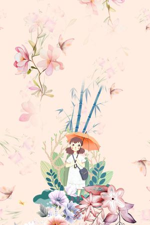 旗袍印花花型图片