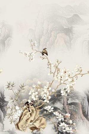 民族花卉印花花型图片