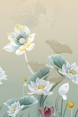 民族花卉印花花型图片