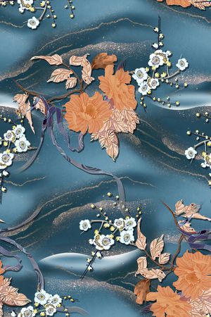 香云纱印花花型图片