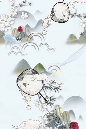 民族花卉印花花型图片
