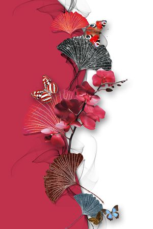几何花卉印花花型图片