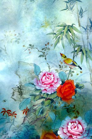 民族花卉印花花型图片