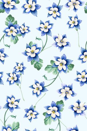 春夏花型印花花型图片