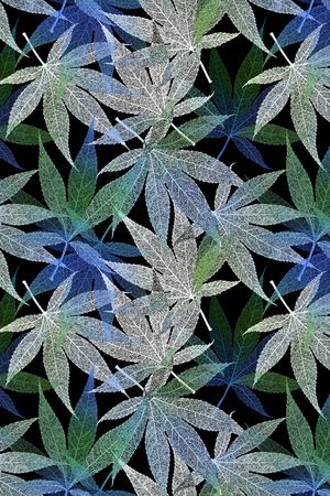 绿植树叶印花花型图片