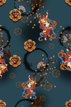 花卉印花花型图片