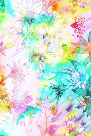 扎染花型印花花型图片