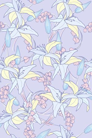 百合印花花型图片